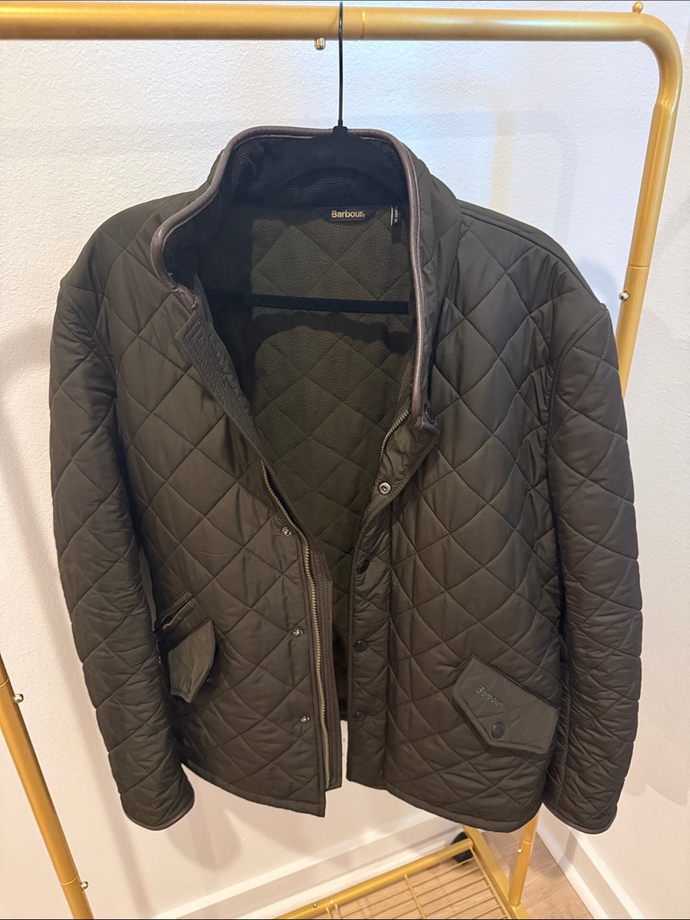 Barbour Quilted Jacket in Olive Green